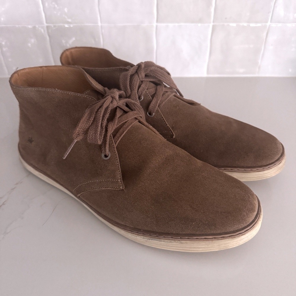 Peter Millar Suede Chukka Boots Mens 11.5‎ Light Brown Lace Up Desert MS18F07